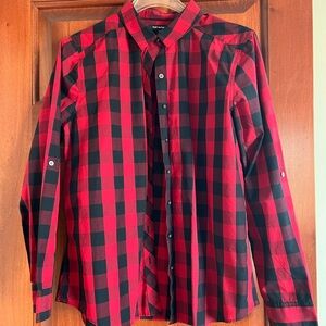 Plaid Red and Black Women’s Shirt